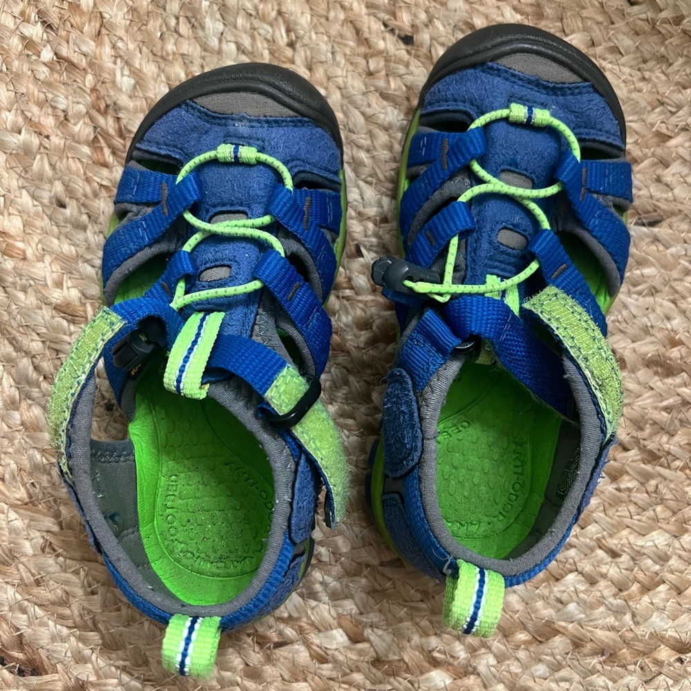 Keen Kids Blue and Lime Sandals
